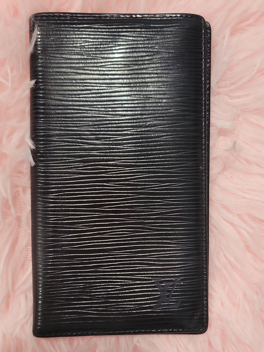 Louis Vuitton Black Epi Leather Checkbook Holder